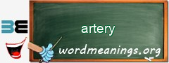 WordMeaning blackboard for artery